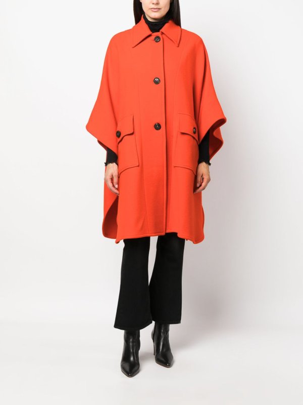 The Best Shops Pinko: knee length coats - Single-breasted cape