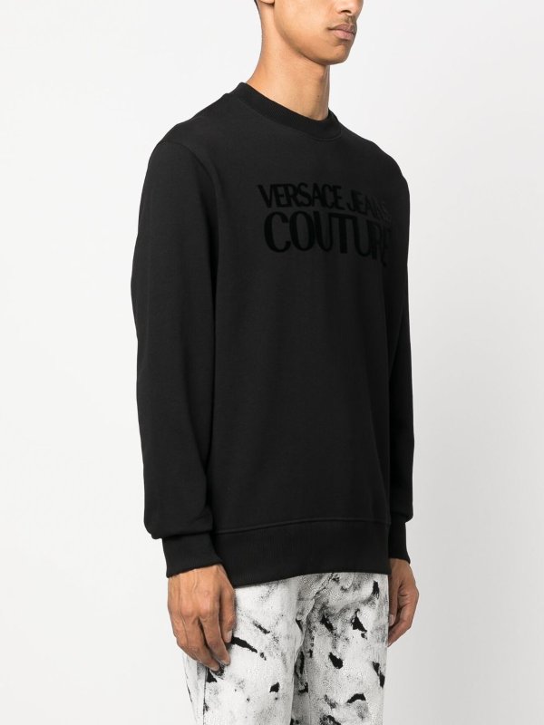 Versace Jeans Couture: Sweatshirts & Sweaters online - Debossed logo sweatshirt