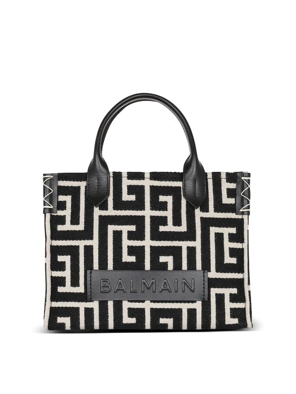 Balmain: totes bags - Small  monogram tote bag