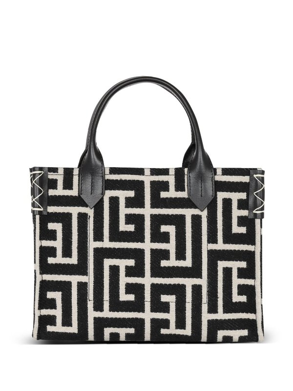 Small  monogram tote bag shop online: Balmain