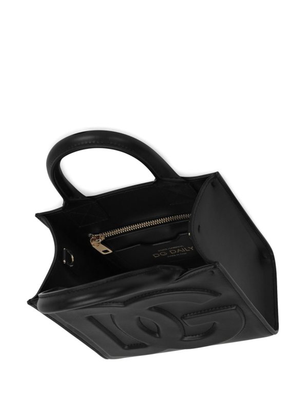 Daily Leather Tote Bag in Black shop online: DOLCE & GABBANA
