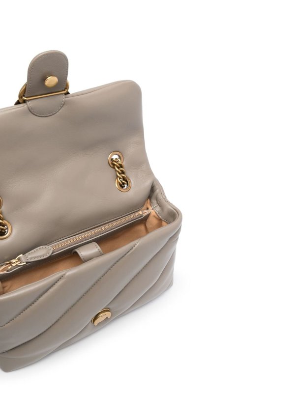 Pinko: cross body bags online - Pinko Classic Love Puff Shoulder Bag in Beige