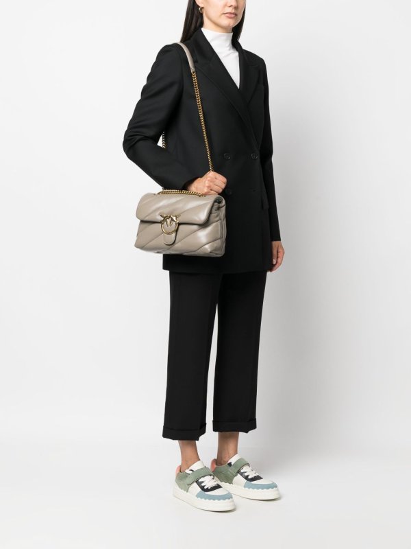 Pinko buy online Pinko Classic Love Puff Shoulder Bag in Beige