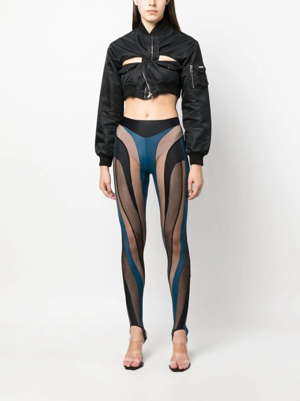The Best Shops MUGLER: leggings - Sheer spiral leggings