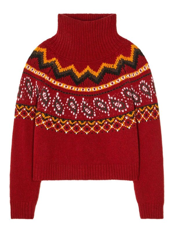 ALANUI: crew necks - Artic ocean turtle neck