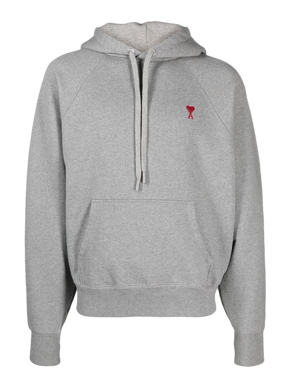 AMI PARIS: Sudaderas y suéteres - Sudadera - Gris