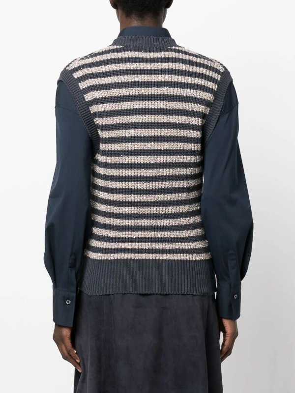 Weste - Blau shop online: BRUNELLO CUCINELLI