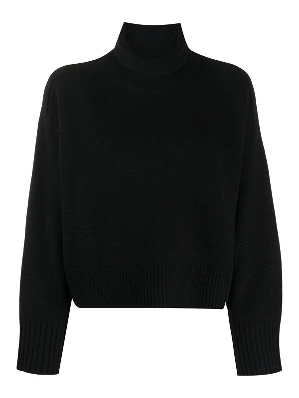 LOULOU STUDIO: クルーネック - クルーネック - 黒