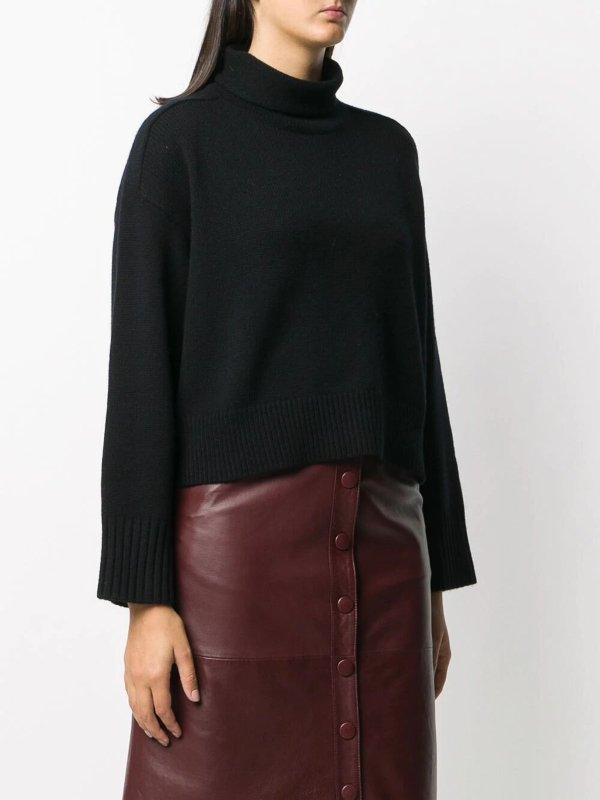 LOULOU STUDIO: クルーネック online - クルーネック - 黒