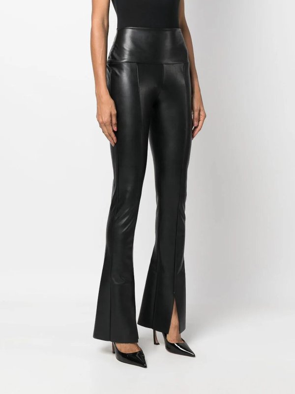 Norma Kamali: pantaloni shorts online - Pantalone in ecopelle