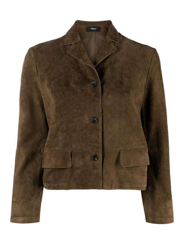 Theory: casual jackets - Suede jacket
