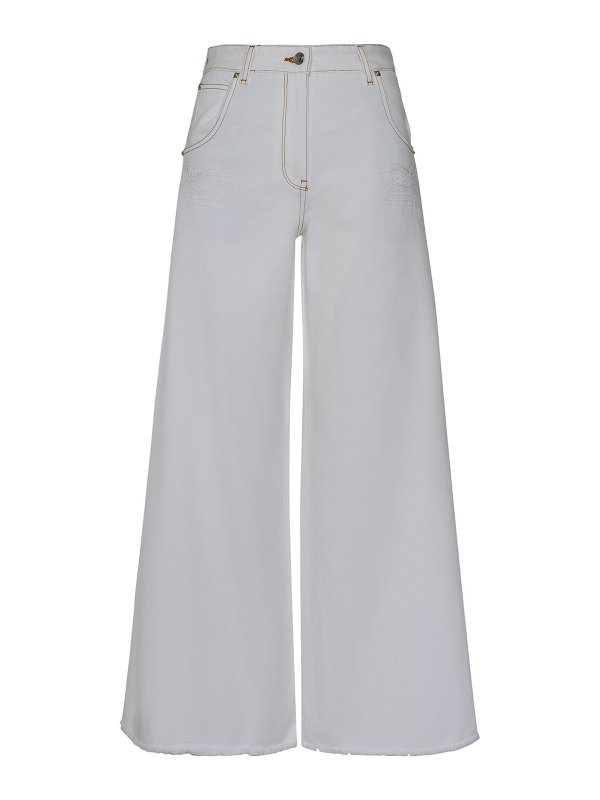 ETRO: ブーツカットジーンズ - ブーツカットジーンズ - 白