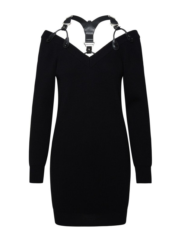 MOSCHINO: short dresses - Black wool dress