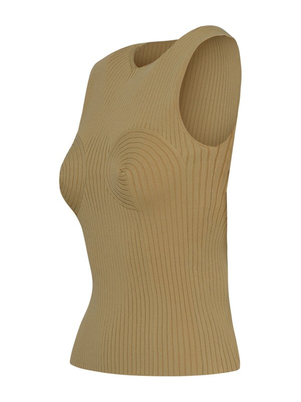 The Best Shops NANUSHKA: Tops & Tank tops - Binni tank top in sand viscose blend