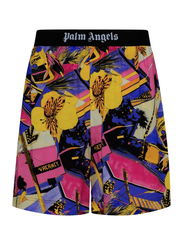 Palm Angels: トラウザーショーツ - ショートパンツ - マルチカラー