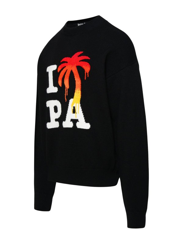 The Best Shops Palm Angels: Pull col rond - Pull Col Rond - Noir