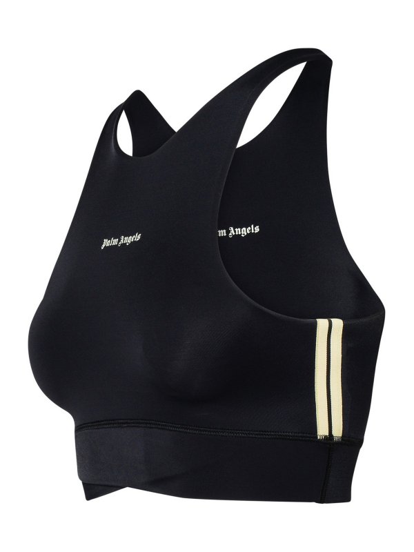 The Best Shops Palm Angels: Tops & Tank tops - Top training in nylon nero