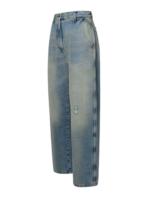 The Best Shops Palm Angels: Bootcut - Bootcut Jeans - Hellblau