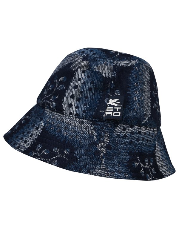 ETRO: hats & caps online - Blue cotton blend hat