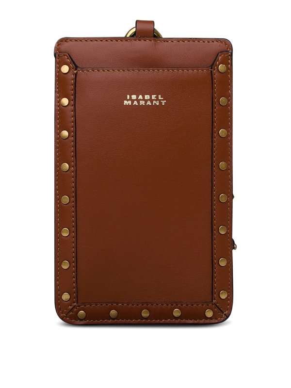ISABEL MARANT: Cases & Covers - Tieli mobile phone holder in brown leather