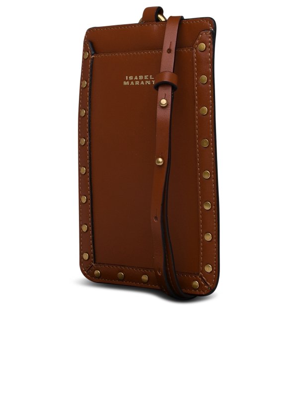ISABEL MARANT: Cases & Covers online - Tieli mobile phone holder in brown leather