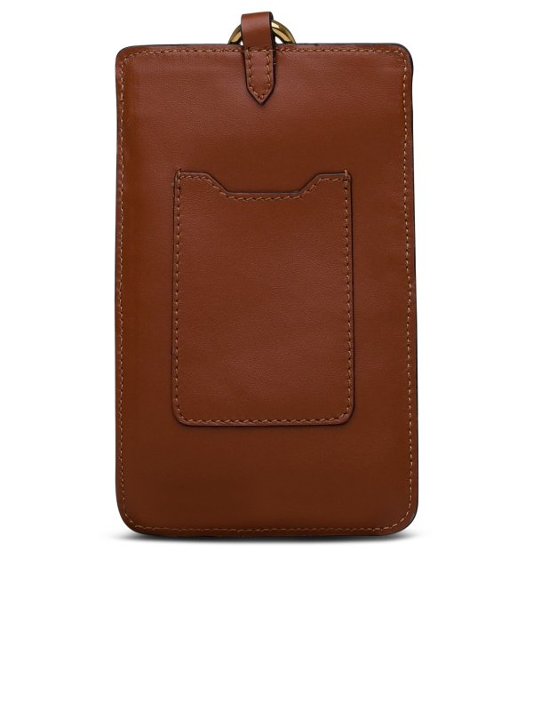 The Best Shops ISABEL MARANT: Cases & Covers - Tieli mobile phone holder in brown leather