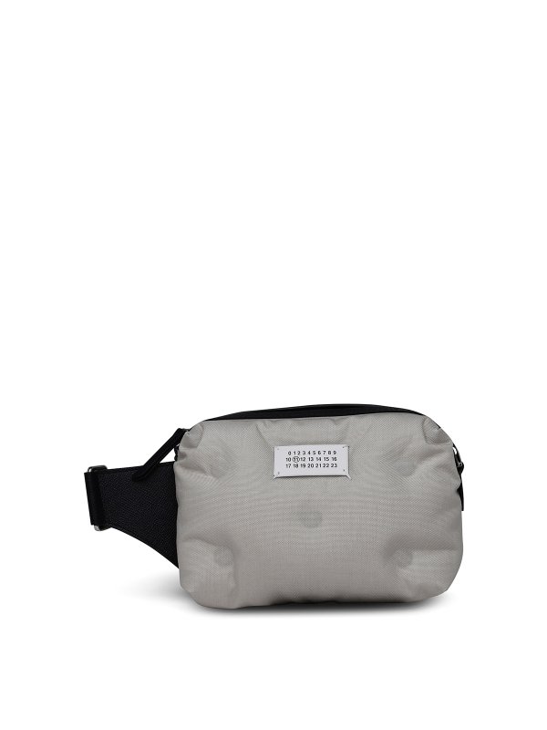 MM6 MAISON MARGIELA: cross body bags - Tracolla glam slam piccola in nylon grigio