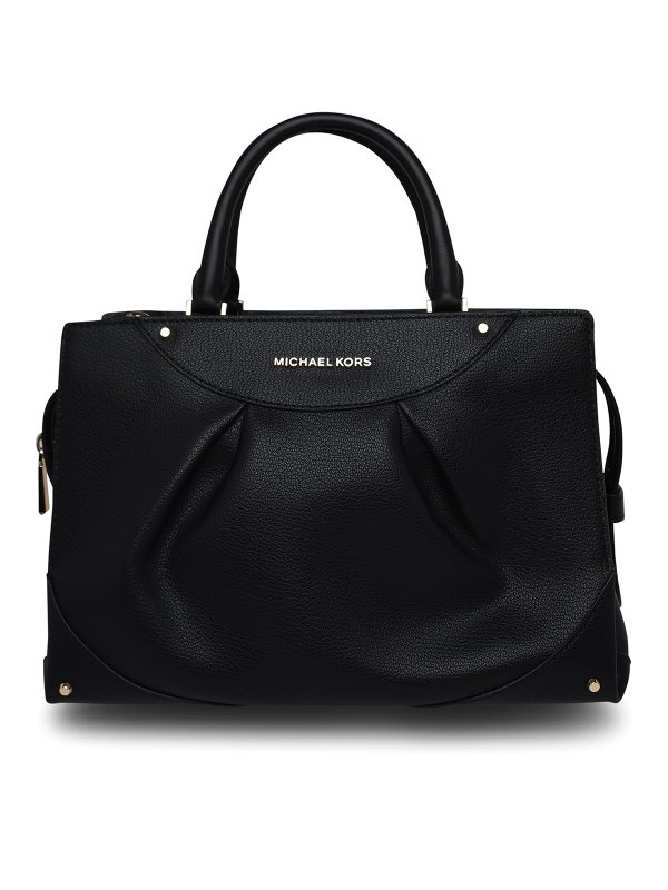 Totes bags Michael Kors - Enzo satchel bag in black leather - 30F3G6ES2L001