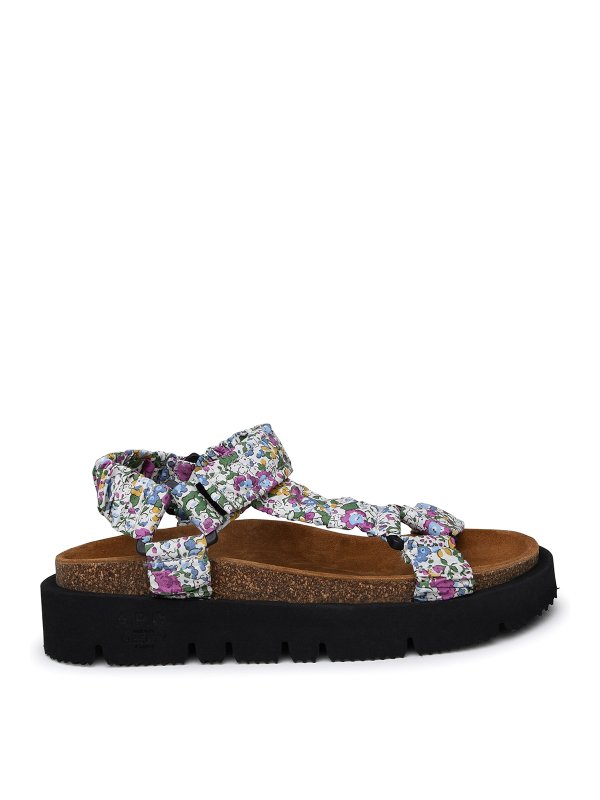 A.P.C.: sandals - Libery sandal in multicolored fabric