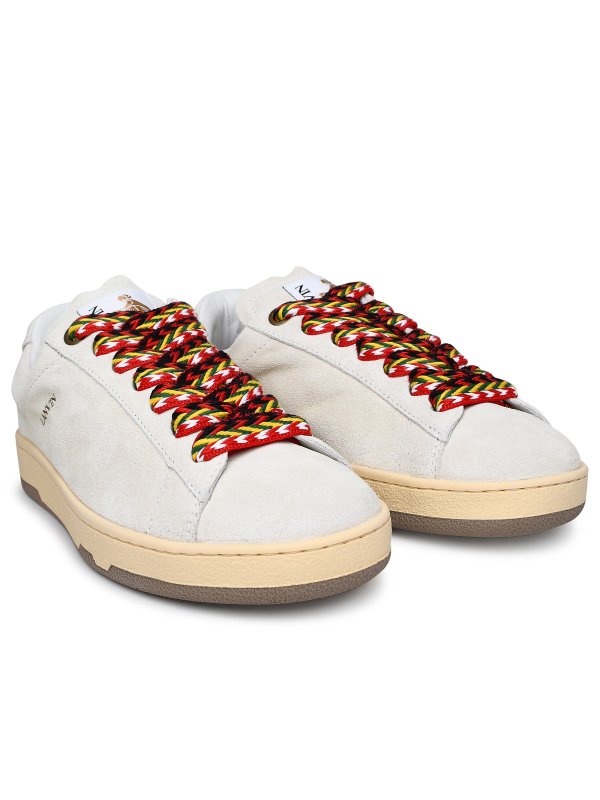LANVIN: trainers online - Lite Curb suede sneakers