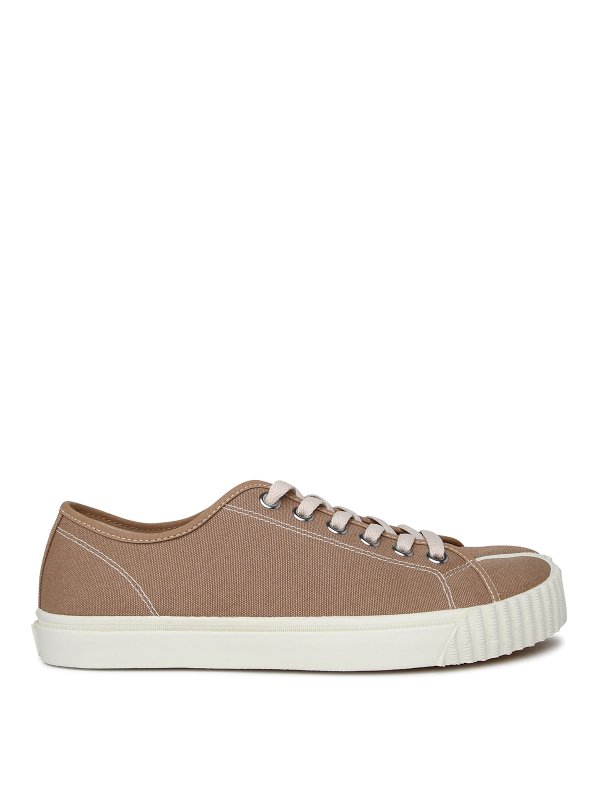 MM6 MAISON MARGIELA: trainers - Tabi sneaker in beige fabric