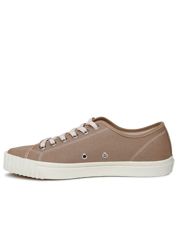 The Best Shops MM6 MAISON MARGIELA: trainers - Tabi sneaker in beige fabric