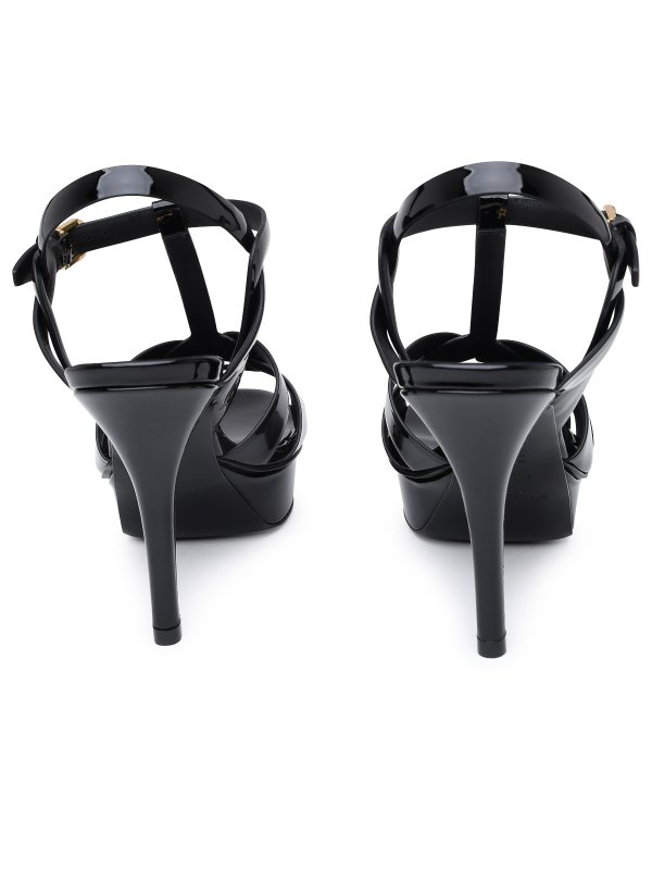 Sandal in black patent leather shop online: SAINT LAURENT