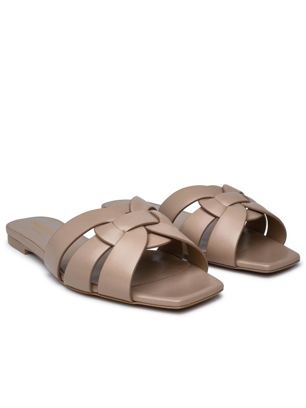 SAINT LAURENT: flip flops online - Tribute slipper