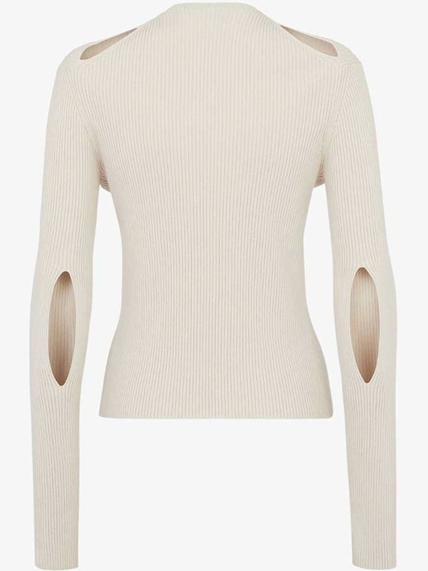FENDI: cardigans online - Cardig compact cotton ribs