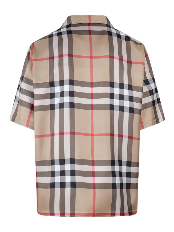 BURBERRY: shirts online - Silk shirt with iconic check