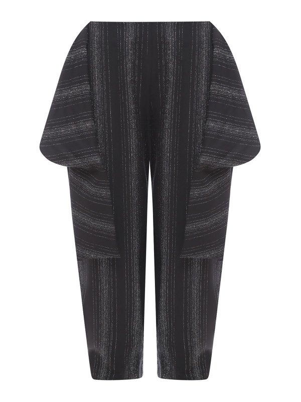 STELLA McCARTNEY: Trousers Shorts - Wool trouser with lurex inserts