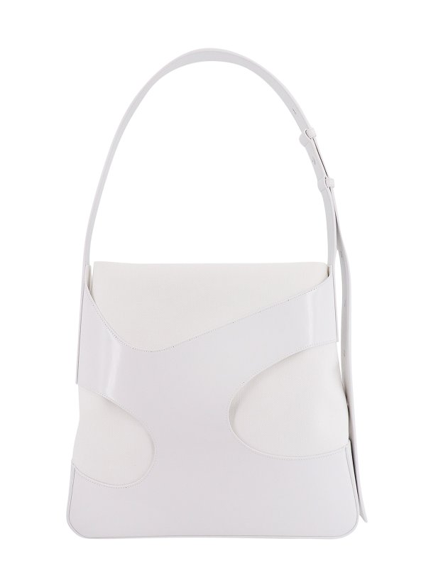 SALVATORE FERRAGAMO: borse a tracolla online - Borsa a tracolla in pelle e tela