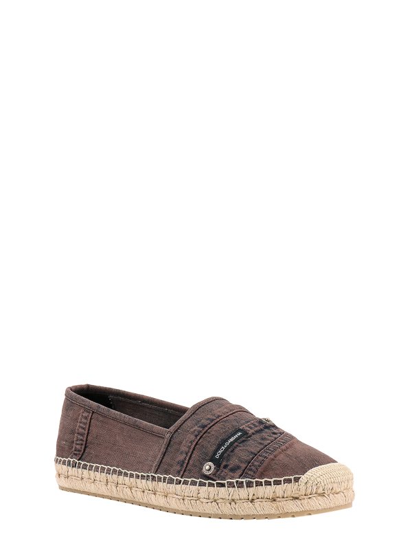 DOLCE & GABBANA: espadrillas online - Espadrillas in cotone sovratinto
