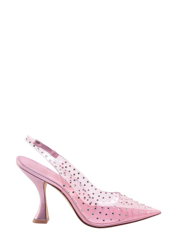 Pvc slingback with rhinestones shop online: Stuart Weitzman