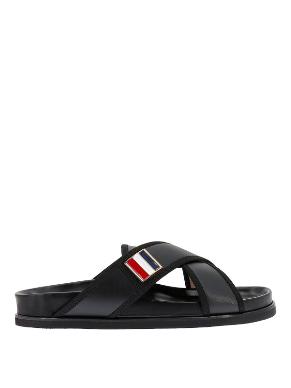 THOM BROWNE: sandals - Leather sandals