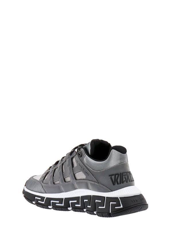 The Best Shops VERSACE: trainers - Leather sneakers with reflective effect