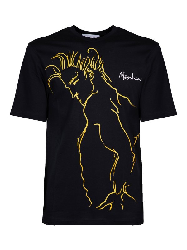 MOSCHINO: T-shirts - T-Shirt - Schwarz