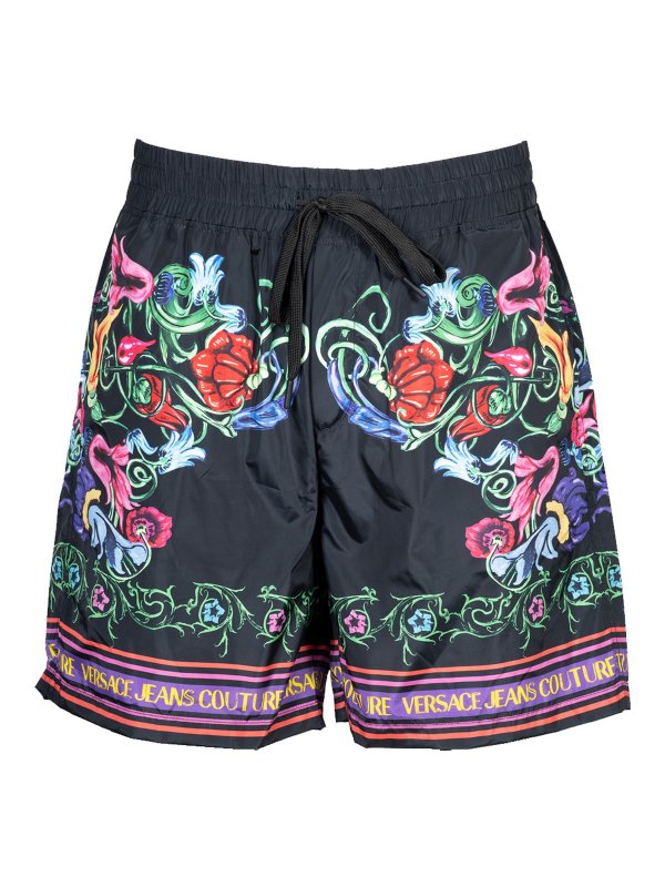 Versace Jeans Couture: Trousers Shorts - V emblem baroque short