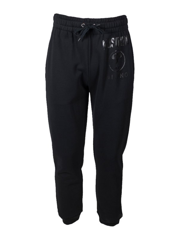 MOSCHINO: スウェットパンツ - トラックスーツ ボトムス - 黒