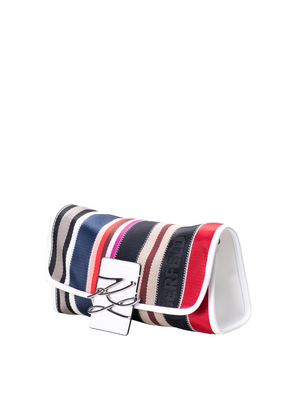 KARL LAGERFELD: cross body bags online - K/webbing small baguette