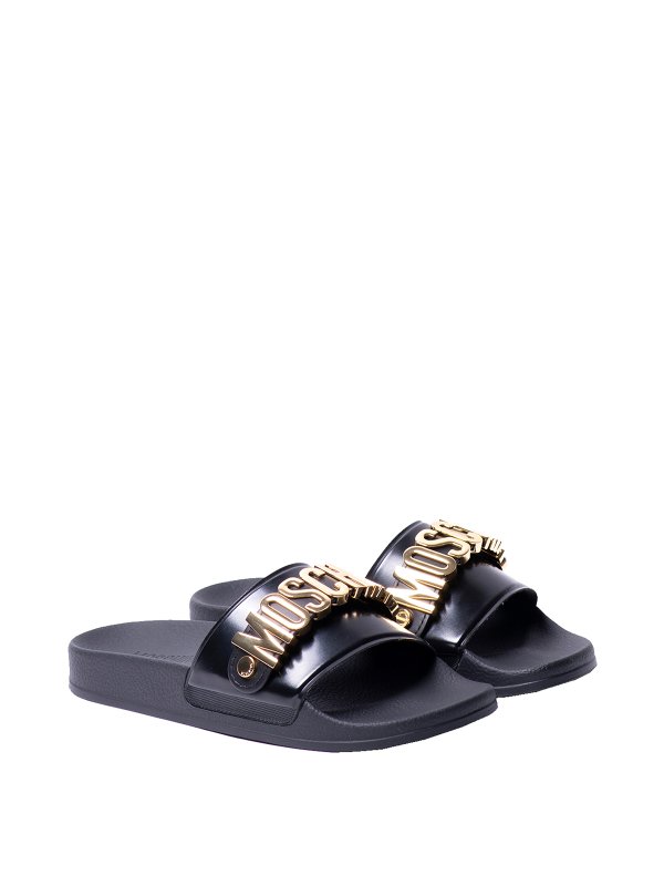 MOSCHINO: Chanclas de playa online - Chanclas - Negro