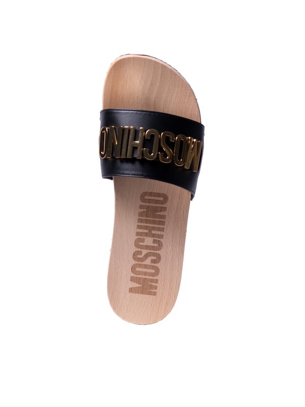MOSCHINO buy online Metallic letters sandals