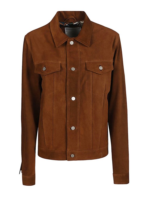 BLUSOTTO: casual jackets - Thomas crust leather jacket