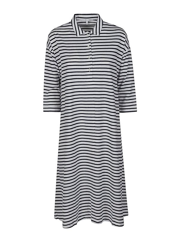SHIRT C-ZERO: maxi dresses - Cotton polo dress